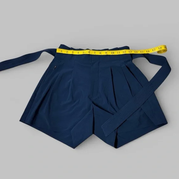 Athleta Navy Blue High-Waisted Skyline II Shorts - Picture 6 of 7